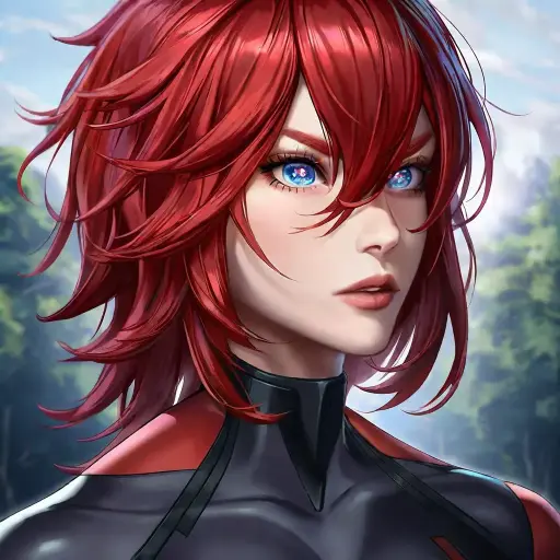 image Manga G-irl red hair characther
